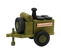 Dekohelden24 Gulaskanone - Statuetta di legno per affumicatura tedesca, colore: verde/nero, L x A: 18 x L 11,5 x 13 cm
