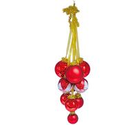 Dekohelden24 Lauschaer - Set di 10 palline per albero di Natale Lauscha, palline di vetro, per finestre, palline per finestre, in rosso, da 5 a 8 cm.