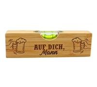 Dekohelden24 Livella a Bolla con apribottiglie Integrato - Regalo da Uomo, Motivo: Auf Dich Mann - L/B/H ca. 15 x 4,5 x 2 cm, su di Te Marito, 15 cm