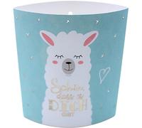 Dekohelden24 Luce notturna per poesia, con timer, funzionamento a batteria, motivo lama, bellissima, 13 x 5 x 16 cm