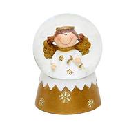 Dekohelden24 - Mini palla di neve con angelo, dimensioni LxLxA 5 x 5 x 6,5 cm, sfera con 4,5 cm di diametro, 501054, ragazza
