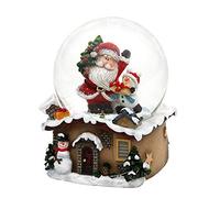 Dekohelden24 Palla di neve con Babbo Natale, dimensioni (L x P x A): 7 x 7 x 9 cm, diametro sfera 6,5 cm.