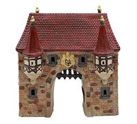 Dekohelden24 Portacandela antivento in porcellana con illuminazione, lunghezza 18 x 17 x 19 cm