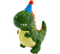 Dekohelden24 Salvadanaio a forma di dinosauro, verde, dimensioni 18 x 10 x 22 cm