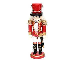 Dekohelden24 - Schiaccianoci classico a forma di soldato., Rot, 20 cm