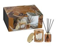 Dekohelden24 Set regalo di alta qualità con candela profumata e diffusore, regalo pronto per donne, set regalo per dipendenti, set regalo per donne, candela regalo di alta qualità, 23 x 17 x 10 cm