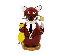 Dekohelden24 Statuetta moderna in legno con volpe, circa 13 cm