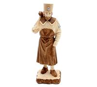Dekohelden24 Utensile da minatore intagliato a mano, altezza con base ca. 13 cm, macchiato di montagna, 13 cm