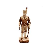 Dekohelden24 Utensile intagliato a mano, altezza con base ca. 10 cm, S. Obersteiger decapato, 10 cm