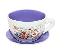 Dekohelden24 Vaso per piante in ceramica colorata L/L/L/L/H28 x 24 x 14 cm