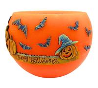 Dekohelden24 XXXL Mega candela come lanterna, decorazione per Halloween, zucca all'aperto, candela, portacandela autunnale, rotondo, dimensioni L/L/L/L/H: circa 25 x 25 x 20 cm