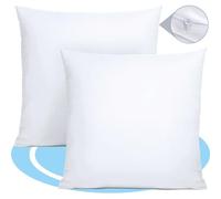 Dekohome Imbottitura per cuscino in fibra cava siliconata ad alto recupero, indeformabile, morbido, soffice, anallergico, anti-tarme, cuscino per divano o letto per casa, 2 cuscini, 50 x 50 cm