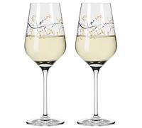 Dekomiro RITZENHOFF 3011012 - Set di 2 cristalli a forma di cuore per vino bianco 12