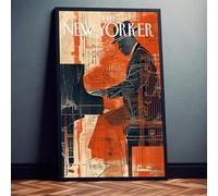 Dekomundo New Yorker Magazin Pianist con cappello, stampa artistica da parete, 40 x 50 cm