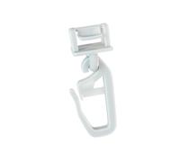 dekondo Klick Fix - Tenda pieghevole per tende e guide profilate con scanalatura da 6 - 6,5 mm, facile da agganciare, gancio pieghevole richiudibile (100)