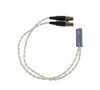 Dekoni Audio Sistema di cavi modulari Oversplit, cavo di ricambio per cuffie con rivestimento intrecciato in nylon blu o argento, compatibile con TS, Mini XLR e HD600 da 3,5 mm (Mini XLR, argento