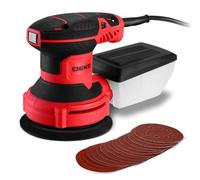 DEKOPRO 300W Levigatrice Orbitale - 6 velocità variabile 14000RPM Levigatrice Rotorbitale, 125mm strumento di levigatura manuale, sistema di raccolta della polvere ad alte prestazioni