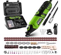 DEKOPRO Multiutensile Rotativo 170W 126 pezzi: 35000 PRM Mini Trapano Elettrico per Legno, Metallo, per Rettifica, Incisione, Lucidatura, Pulizia, Verde