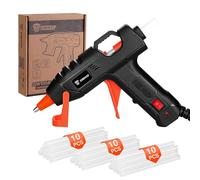DEKOPRO Pistola Colla a Caldo: 20W Pistola Colla Calda con 30 Colla Stick, per Fai da Te, Arte, Scuola, Imballaggi, Riparazioni su Legno, Tessuto, Plastica e altro Ancora- Nero-Arancione