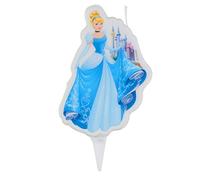Dekora 346189 - Candela di compleanno 2D della Cenerentola Disney, multicolore, 7,5 cm
