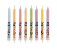 Dekora Candele Disney and Friends 8 pezzi 9 cm cera multicolore