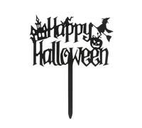 dekora 354167 Cake Topper di Halloween in plastica Nera