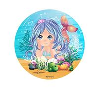 dekora - Cake topper per Decorazioni Torta Compleanno - Ostia per torte bambini - La Sirenetta - 20 cm, Multicolore