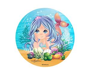 dekora - Cake topper per Decorazioni Torta Compleanno - Ostia per torte bambini - La Sirenetta - 20 cm, Multicolore