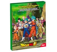 dekora - Calendario dell’Avvento Dragon Ball Super - 50 g Cioccolato al Latte - Calendario Avvento Bambini 2025 - Anime e Manga - 24 Cioccolatini Regalo