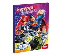 dekora - Calendario dell’Avvento Justice League - 50 g Cioccolato al Latte - Calendario Avvento Bambini 2025 - Supereroi DC Comics - 24 Cioccolatini Regalo