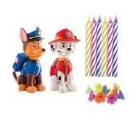 dekora | Candela Decorativa | Senza Profumo | Kit PVC Paw Patrol Con 10 Candele Per Decorare Torte | Decorazione Di Torte