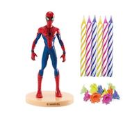 dekora | Candela Decorativa | Senza Profumo | Kit PVC Spiderman Con 10 Candele Per Decorare Torte | Cera Di Paraffina