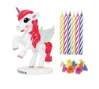 dekora | Candela Decorativa | Senza Profumo | Kit PVC Unicorno Con 10 Candele Per Torte | Decorazione Di Torte