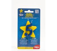 Dekora Design Candela di compleanno solidale a stella doppia Numero 5