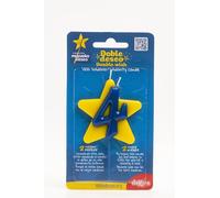 Dekora - Candela di compleanno solidale | Candele speciali a stella - Candele doppie per aiutare i bambini malati - Numero 4