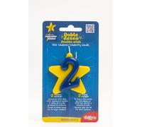 Dekora - Candela di compleanno solidale | Candele speciali a stella - Candele doppie per aiutare i bambini malati - Numero 2