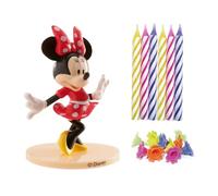 dekora | Candela Per Torta | Senza Profumo | Kit PVC Minnie Mouse Con 10 Candele | Decorazione Per Torte
