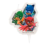 Dekora - Candele Compleanno Originali | Candeline Compleanno 2D dei PJ Masks per Torte Infantili - 7,5 cm