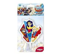 Dekora - Candele Compleanno Originali | Candeline Compleanno 2D dei Super Hero Girls per Torte Infantili - 7,5 cm