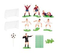 dekora | Candele Decorative Per Compleanno | Non Profumate | Kit Calcio In PVC Con 10 Candele Per Torte | Design Accattivante