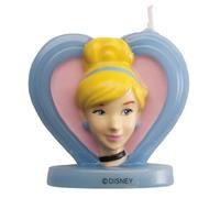 dekora - Candelina Compleanno Cenerentola 3D per Torte 5,5 cm | Candelina 3D Cenerentola con base, Decorazione principessa per torta adatta al contatto alimentare