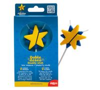 Dekora - Candela di compleanno solidale | Candele speciali a stella - Candele doppie per aiutare i bambini malati