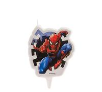 dekora - Candelina Compleanno Spiderman 7 cm per Decorare Torte | Cera di paraffina senza profumo decorazione adatta al contatto alimentare