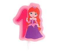 dekora - Candeline Compleanno 2D delle Principesse per Torte per Bambini - Numero 1