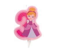Dekora - Candeline Compleanno 2D delle Principesse per Torte per Bambini - Numero 3