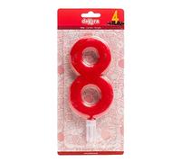 Dekora - Candela di compleanno gigante numero 8-15 cm