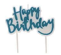 Dekora - Candeline Compleanno Particolari | Candele Decorative Happy Birthday con Scritte Decorative - 10 x 6,5 cm