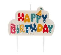 Dekora - Candeline Compleanno Particolari | Candele Decorative Happy Birthday con Scritte Decorative - 10 x 6cm