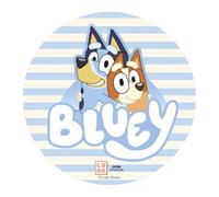 dekora, Cialda per Torta Bluey, Decorazione Commestibile per Compleanno Bambini, Guarnizione per Dolci e Torte, Design Ufficiale Bluey & Bingo, Senza Glutine, Facile da Usare, Disco in Ostia 20 CM