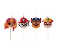 dekora - Confezione di Candeline di Compleanno Paw Patrol per Torta - 4 Unità